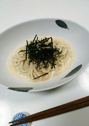 アレンジ☆めんたいこクリームうどん-レシピのメイン写真