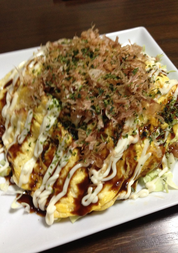 とろ〜り玉子の豚ぺい焼き風サラダ-レシピのメイン写真