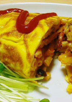 マカロニケチャップオムレツ-レシピのメイン写真
