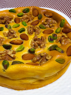 【糖質オフ】ナッツのスフレチーズケーキ-レシピのメイン写真