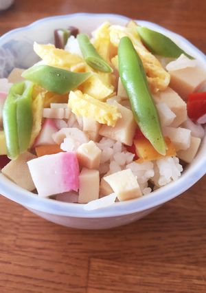 バラ寿司（ちらし寿司）リメイク蒸し寿司！-レシピのメイン写真