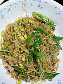 豆もやしと春雨の炒め物-レシピのメイン写真