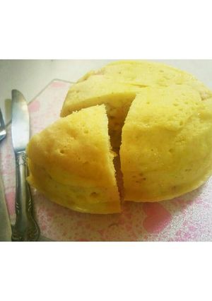 簡単☆電子レンジdeチーズ＆ハム蒸しパン-レシピのメイン写真