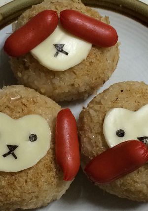 『見ざる聞かざる言わざる』簡単キャラ弁-レシピのメイン写真