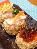 おせち残りで『にぎり飾り寿司』