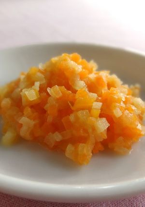 【離乳食中期】にんじんとりんごのグラッセ-レシピのメイン写真