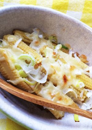 簡単!ヤングコーンねぎチーズ焼き-レシピのメイン写真