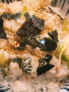 野沢菜とツナの混ぜご飯-レシピのメイン写真