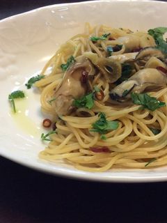 牡蠣の和風ペペロンチーノパスタ-レシピのメイン写真