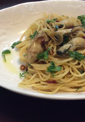 牡蠣の和風ペペロンチーノパスタ-レシピのメイン写真