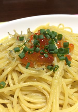 ピリッとシラスのペペロンチーノバジル風味-レシピのメイン写真