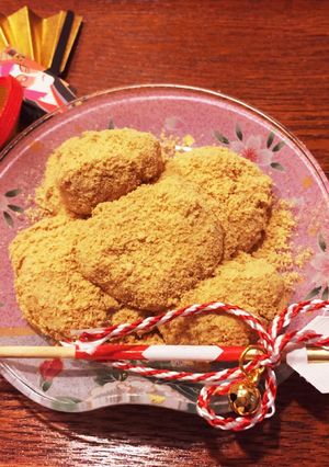 昆布茶で旨みUP！酒呑み好みのきなこ餅-レシピのメイン写真