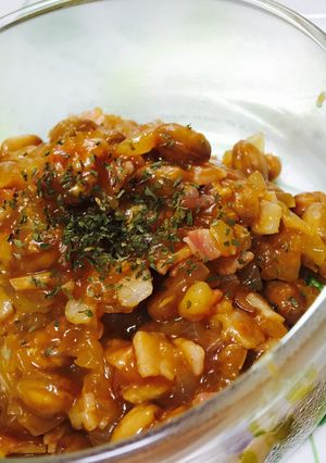節分の煎り大豆で ポークビーンズ-レシピのメイン写真