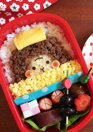 キャラ弁☆温泉お猿くん弁当☆-レシピのメイン写真