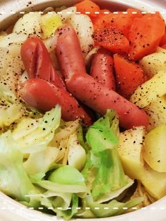 土鍋で簡単!きゃべつと根菜のポトフ-レシピのメイン写真