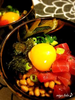 まぐろ納豆♪((●゚ν゚)-レシピのメイン写真