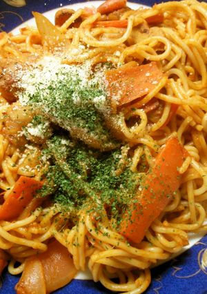 肉無し野菜だけ♪ランチに簡単ナポリタン！-レシピのメイン写真