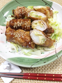 お餅消費に☆もちーずレタスの豚肉巻き-レシピのメイン写真