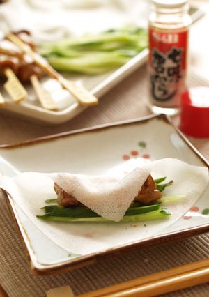 焼き鳥でなんちゃって北京ダック-レシピのメイン写真