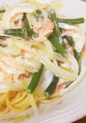 サーモンクリームパスタ-レシピのメイン写真