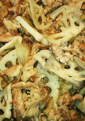 れんこんと豚のしょうが焼き-レシピのメイン写真