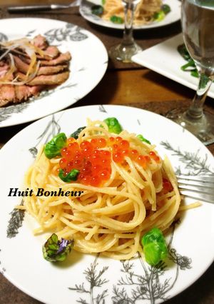 芽キャベツとイクラのパスタ-レシピのメイン写真