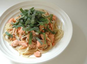 大葉の香る鮭としめじの和風パスタ-レシピのメイン写真