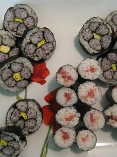 梅の花 飾り巻き寿司-レシピのメイン写真