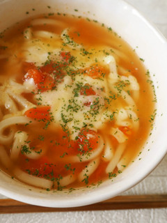 洋風トマトうどん-レシピのメイン写真