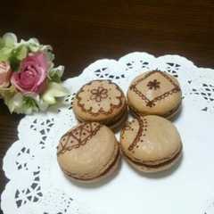 自分でつくる◡̈*♡.°チョコマカロン-レシピのメイン写真