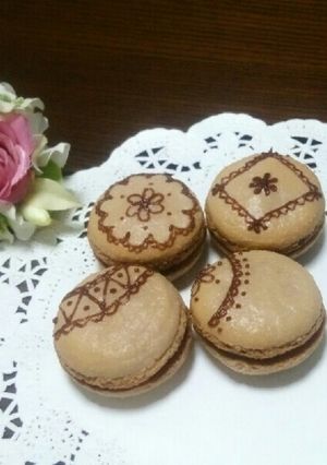 自分でつくる◡̈*♡.°チョコマカロン-レシピのメイン写真