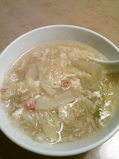 白菜と卵と鮭フレーク入りスープ-レシピのメイン写真