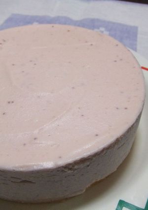 簡単に✿いちご風味✿レアチーズケーキ-レシピのメイン写真