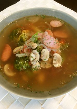 【低糖質な食事】チアシードのトマトスープ-レシピのメイン写真