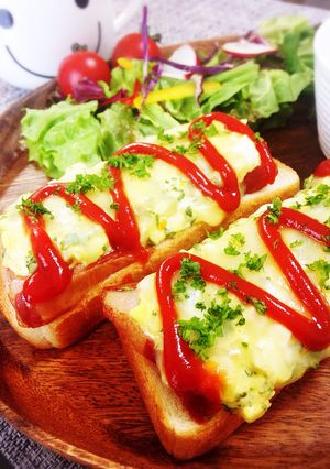 簡単！我が家のタルタルベーコントースト♪-レシピのメイン写真