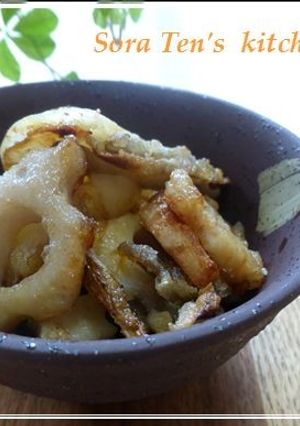 根菜（蓮根・牛蒡・ゆり根）の甘辛黒酢揚げ-レシピのメイン写真