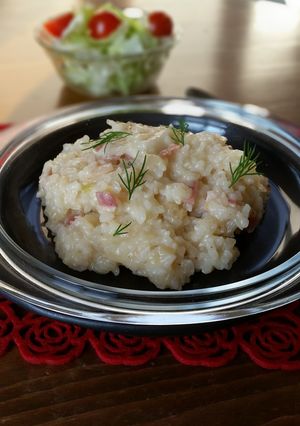 餅消費♡切り餅入りトロりんチーズリゾット-レシピのメイン写真