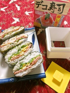 デコ寿司型で☆簡単綺麗におにぎらず-レシピのメイン写真
