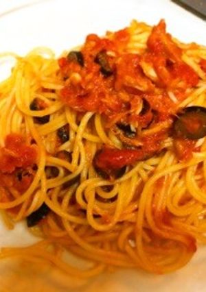 ツナとオリーブのパスタ（イタリア）-レシピのメイン写真