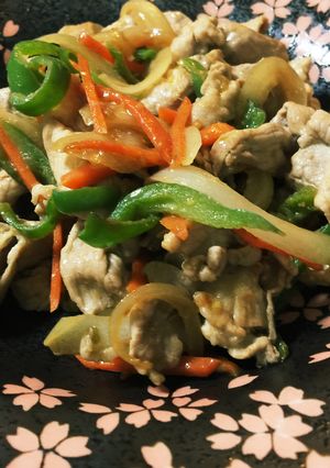 豚肉と野菜の柚子ぽんマヨ炒め-レシピのメイン写真