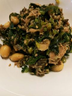 サバ缶と大根葉の炒め物-レシピのメイン写真