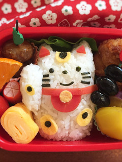 キャラ弁☆招き猫ちゃん☆お正月弁当☆-レシピのメイン写真