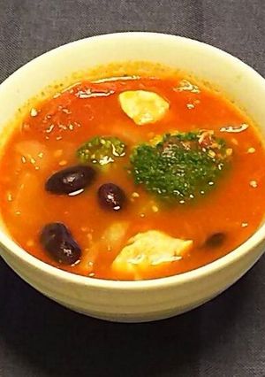 黒豆煮のトマトスープ-レシピのメイン写真