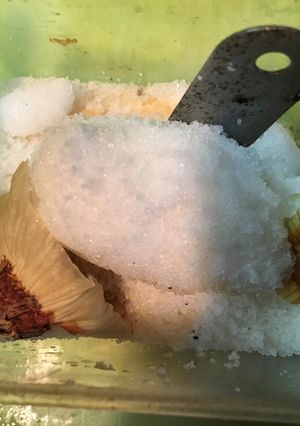 塩が固まった時☆玉ねぎの切れ端＊冬季限定-レシピのメイン写真