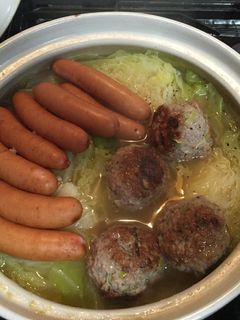 土鍋でソーセージと肉団子のポトフ-レシピのメイン写真