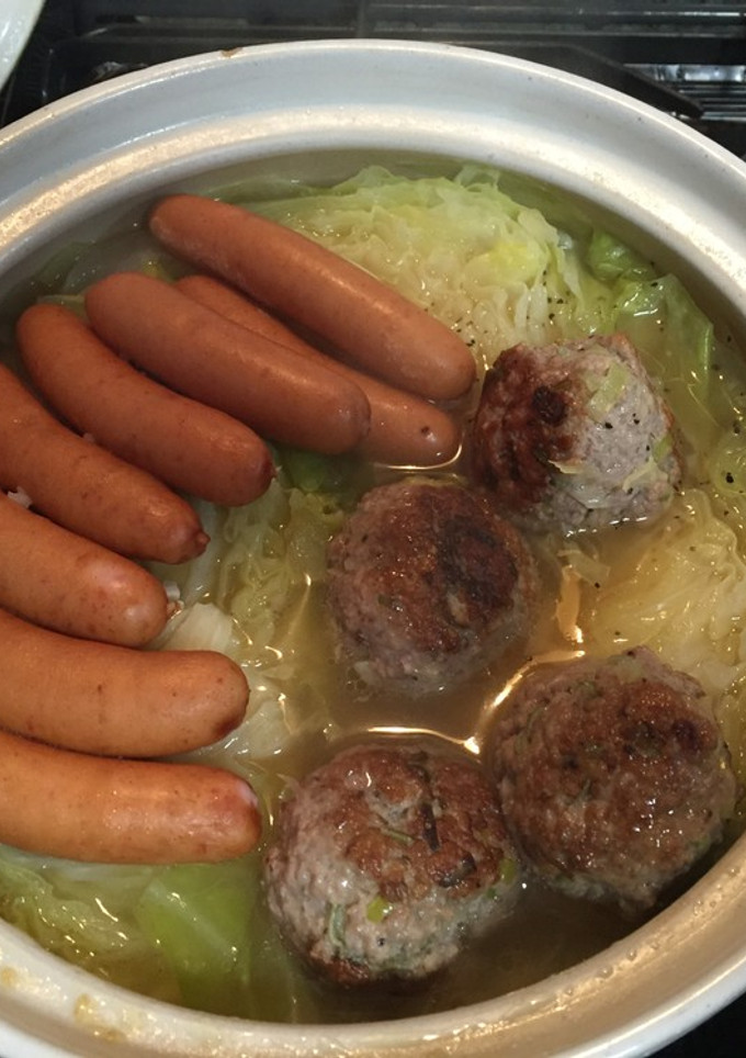 土鍋でソーセージと肉団子のポトフ-レシピのメイン写真