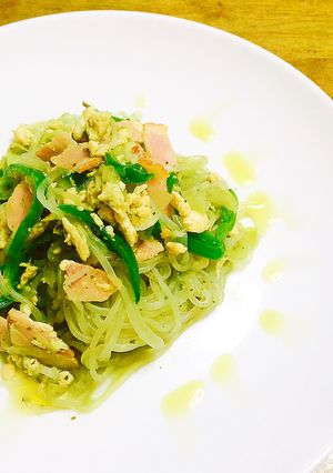 簡単ヘルシー！しらたきジェノベーゼ-レシピのメイン写真
