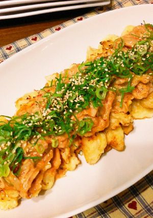 ピリ甘☆鶏むね肉のごまキムチソース-レシピのメイン写真