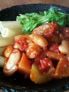 豚肉と白花豆のトマト煮-レシピのメイン写真