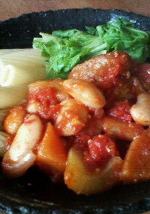 豚肉と白花豆のトマト煮-レシピのメイン写真